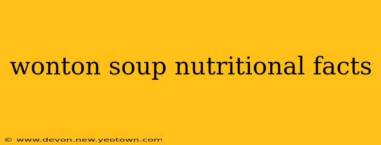 wonton soup nutritional facts