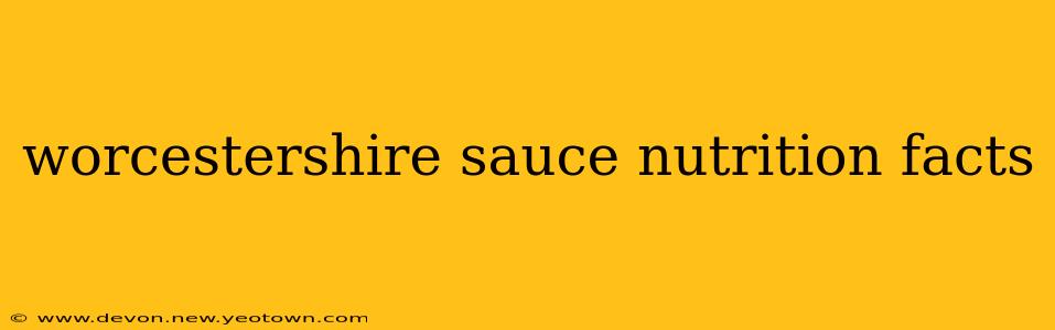 worcestershire sauce nutrition facts
