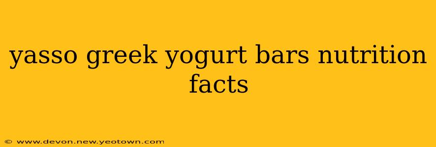 yasso greek yogurt bars nutrition facts