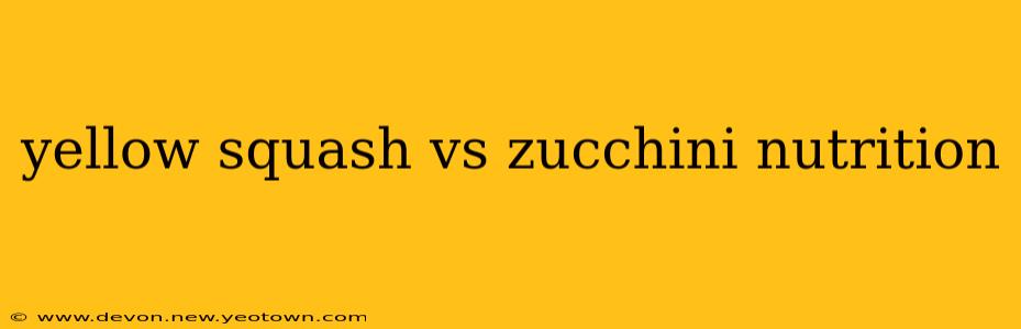 yellow squash vs zucchini nutrition