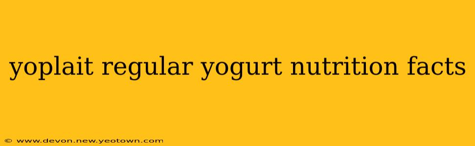 yoplait regular yogurt nutrition facts