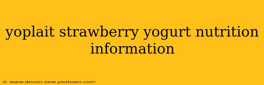 yoplait strawberry yogurt nutrition information