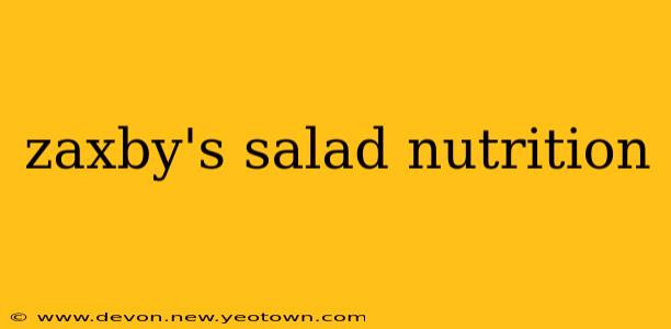 zaxby's salad nutrition