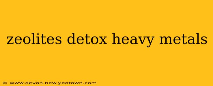 zeolites detox heavy metals