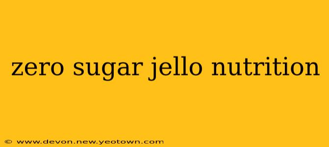 zero sugar jello nutrition