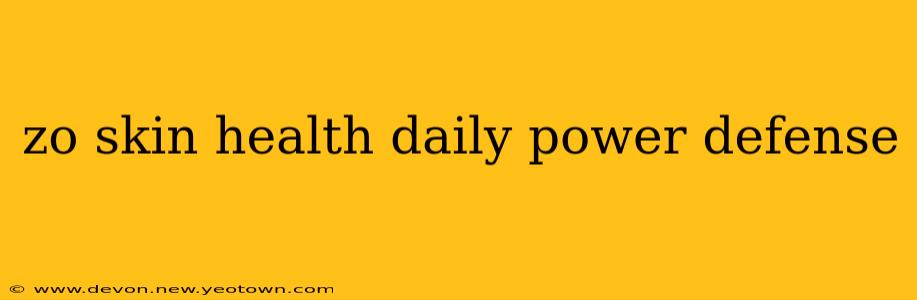 zo skin health daily power defense